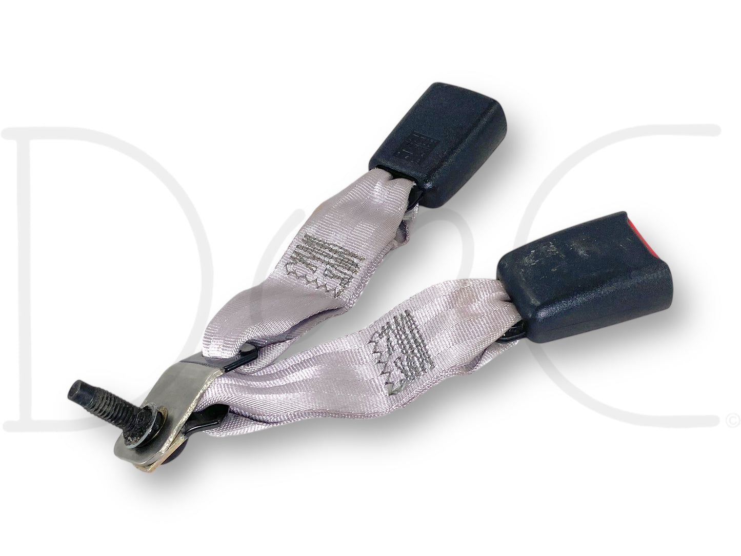 99-02 Ford F250 F350 Rear Back Seat Seatbelt Latch Buckle Double Gray OE