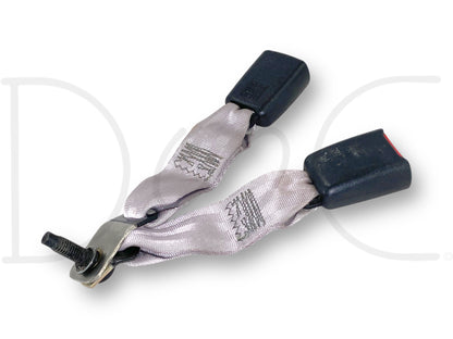 99-02 Ford F250 F350 Rear Back Seat Seatbelt Latch Buckle Double Gray OE