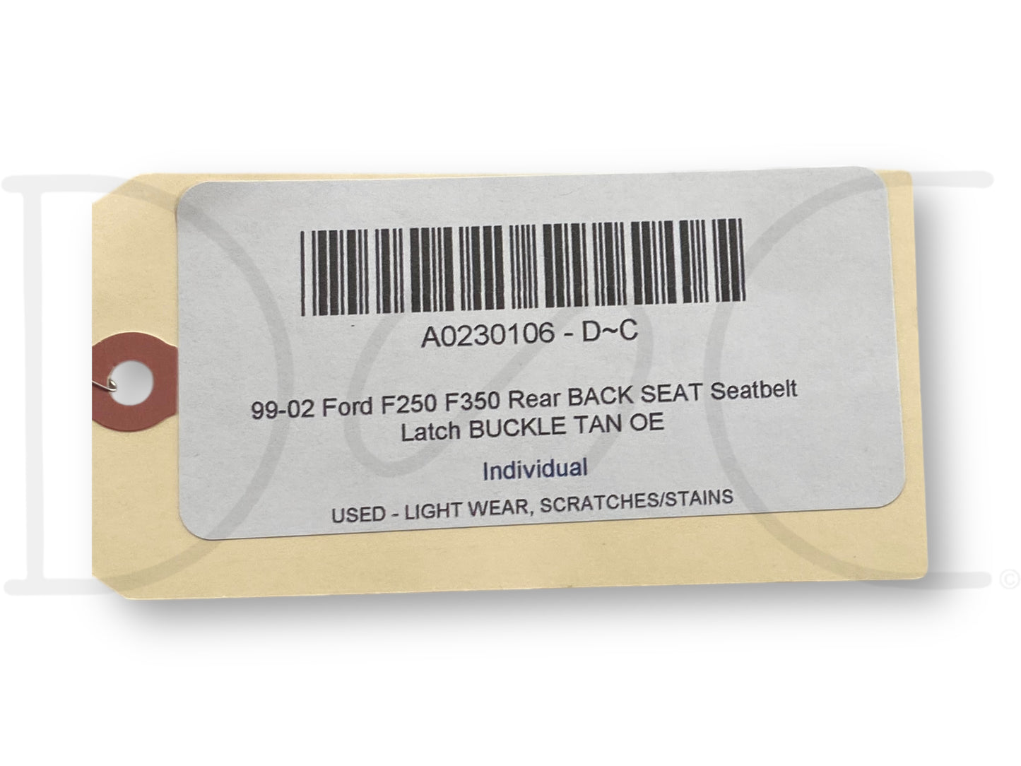 99-02 Ford F250 F350 Rear Back Seat Seatbelt Latch Buckle Tan OE