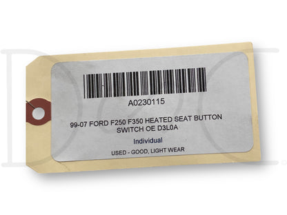 99-07 Ford F250 F350 Heated Seat Button Switch OE D3L0A