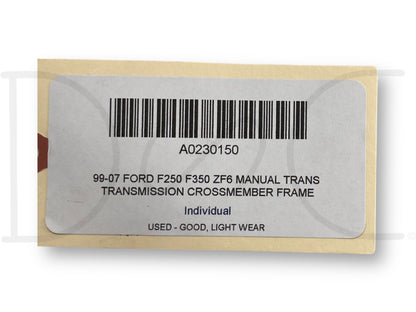 99-07 Ford F250 F350 ZF6 Manual Trans Transmission Crossmember Frame