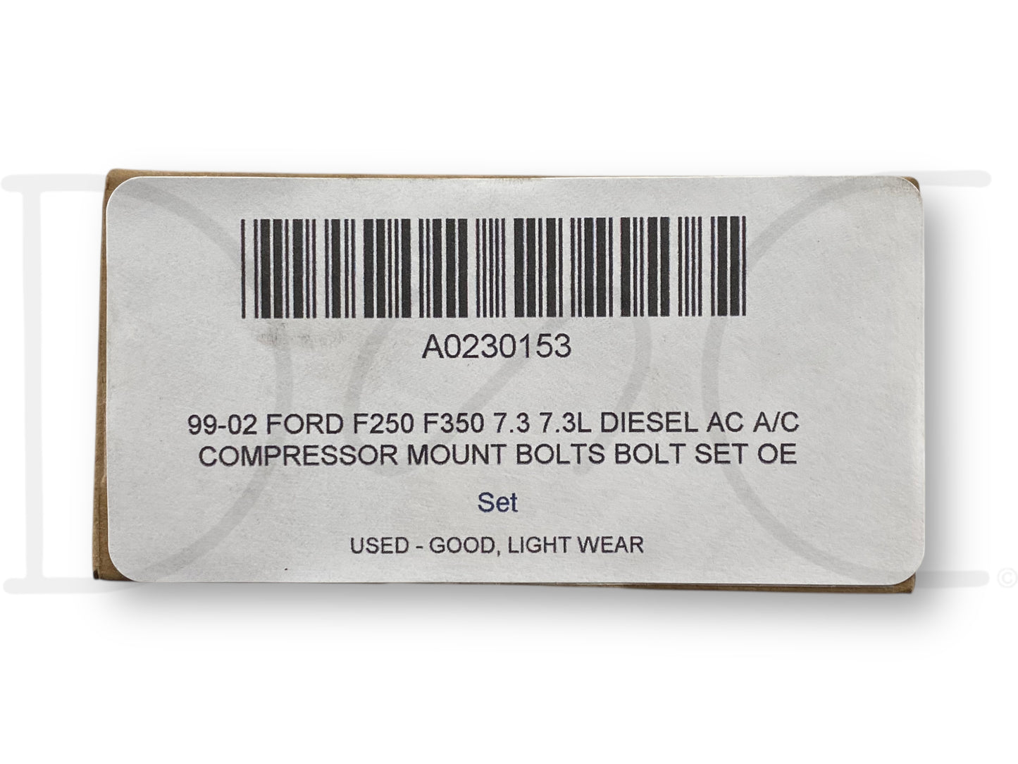 99-02 Ford F250 F350 7.3 7.3L Diesel Ac A/C Compressor Mount Bolts Bolt Set OE