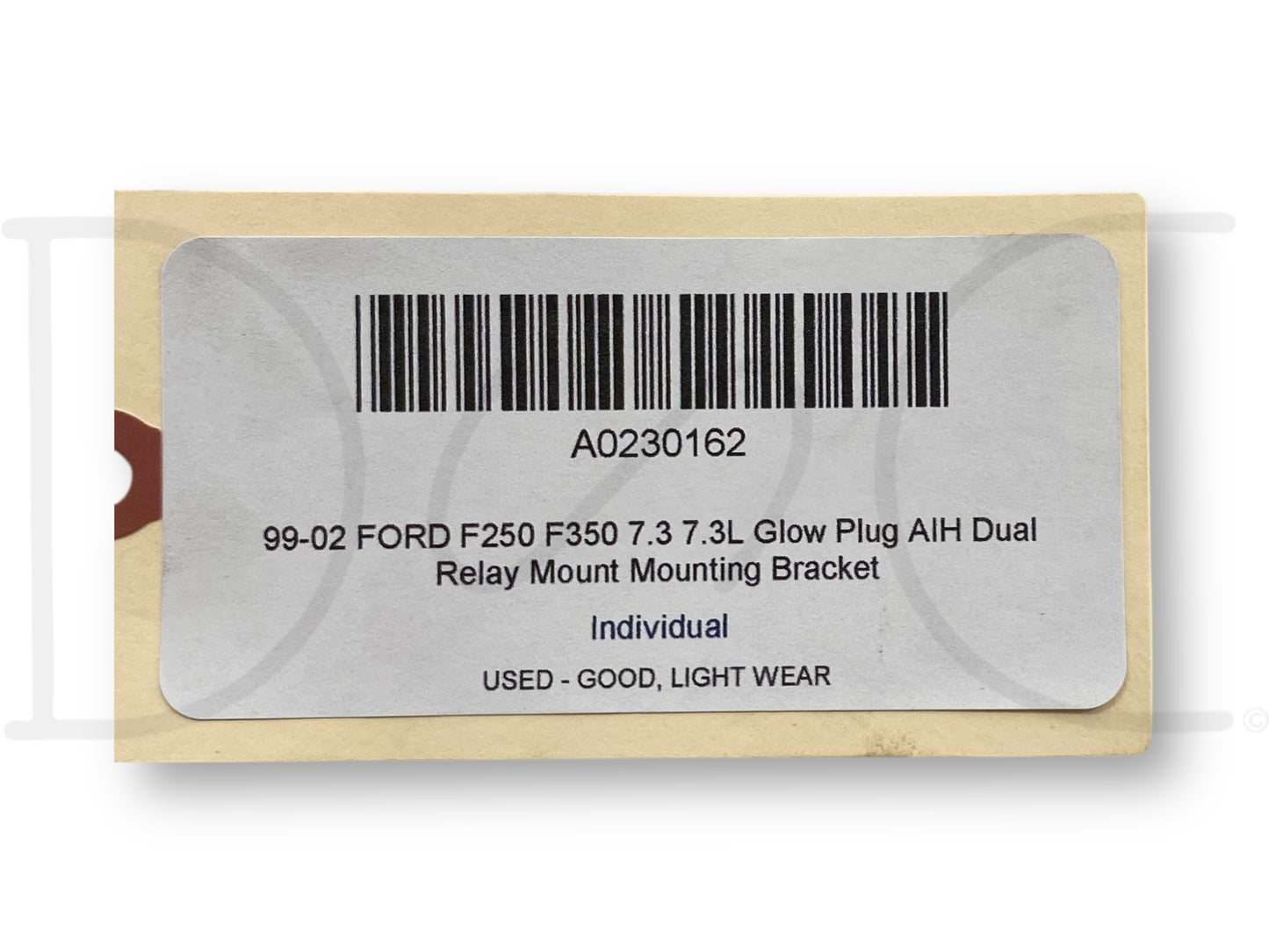 99-02 Ford F250 F350 7.3 7.3L Glow Plug AIH Dual Relay Mount Mounting Bracket