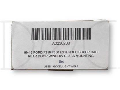 99-16 Ford F250 F350 Extended Super Cab Rear Door Window Glass Mounting Hardware