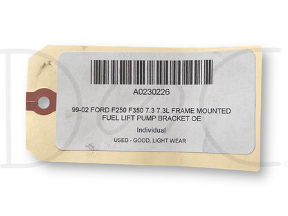 99-02 Ford F250 F350 7.3 7.3L Frame Mounted Fuel Lift Pump Bracket OE