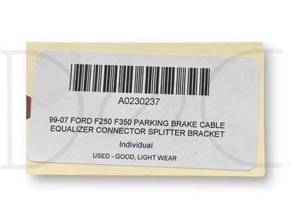 99-07 Ford F250 F350 Parking Brake Cable Equalizer Connector Splitter Bracket