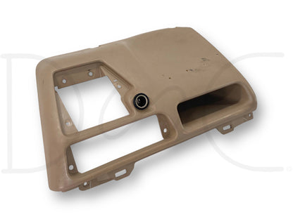 1999 Ford F250 F350 Center Lower Dash Bezel Pocket Prairie Tan *Blem*