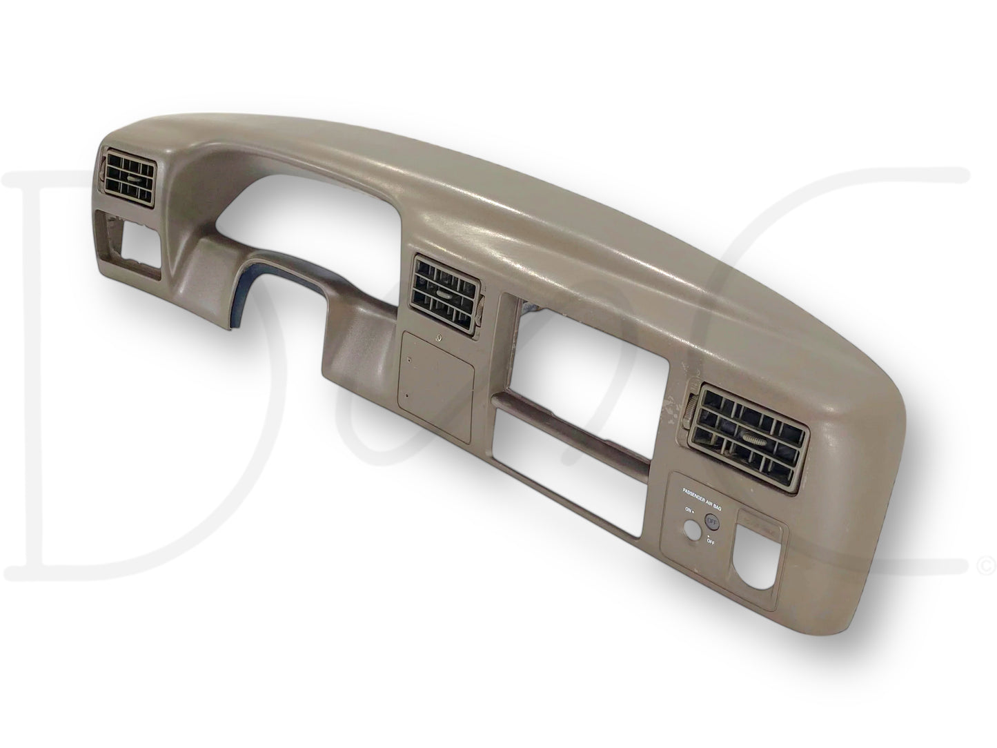 99-04 Ford F250 F350 Super Duty Dash Bezel Radio Cluster Trim Panel Tan *Blem*