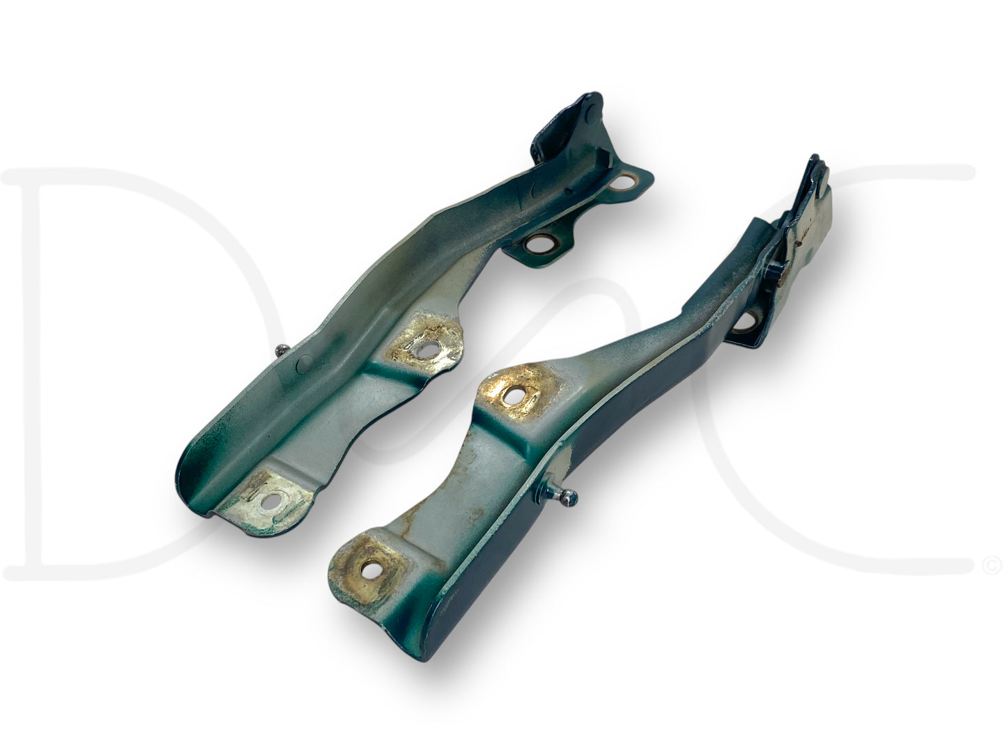 99-07 Ford F250 F350 Super Duty Hood Hinge Set Green Hood Hinges OE RH LH Pair