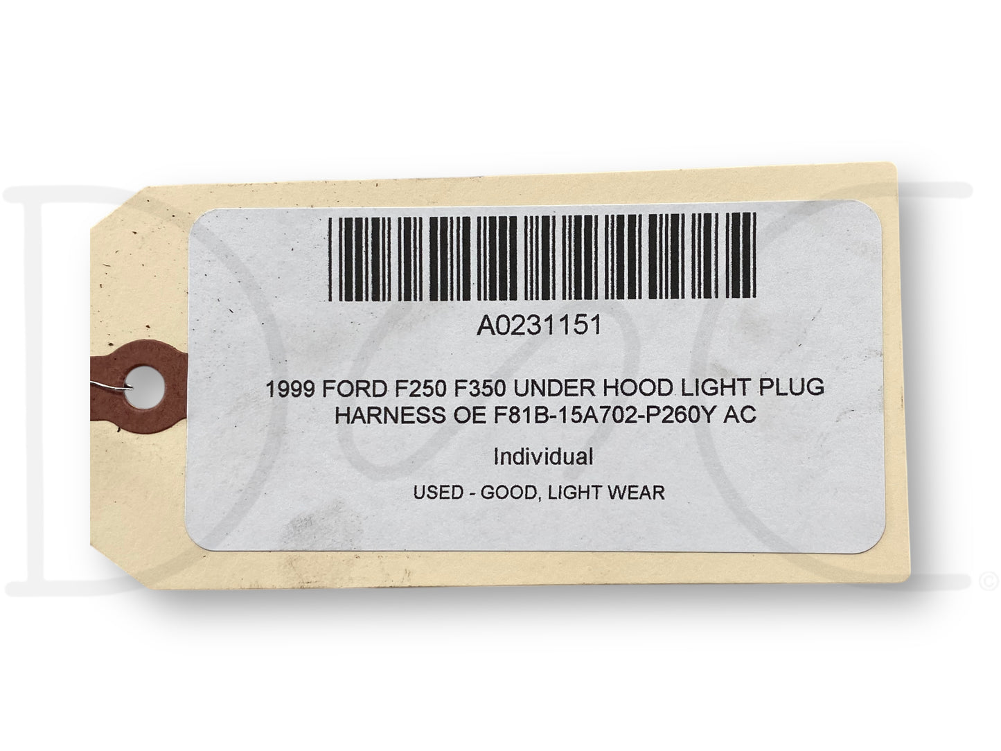 1999 Ford F250 F350 Under Hood Light Plug Harness OE F81B-15A702-P260Y Ac