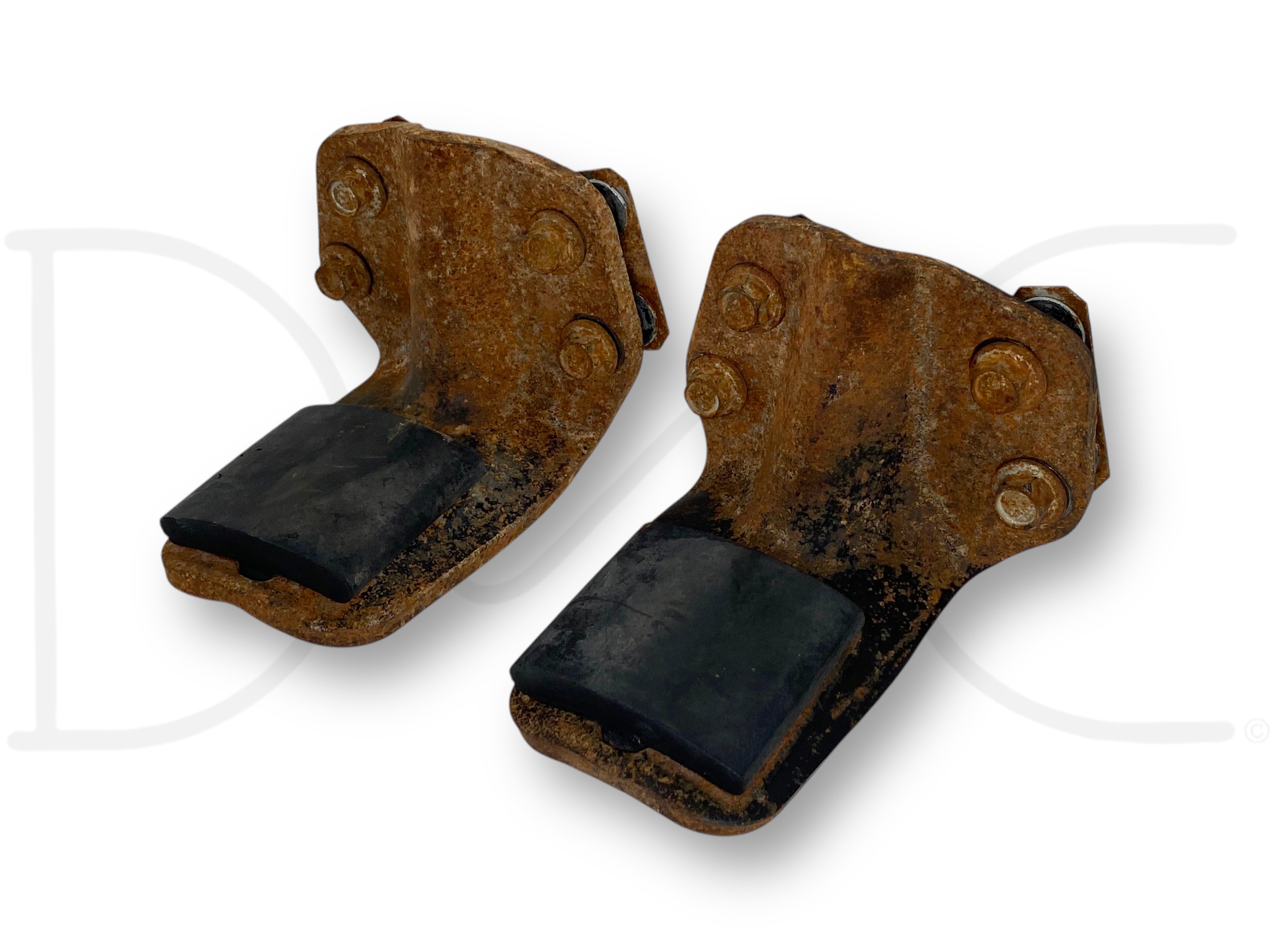 99-16 Ford F250 F350 REAR AUXILIARY LEAF SPRING OVERLOAD BRACKET SET OE ...