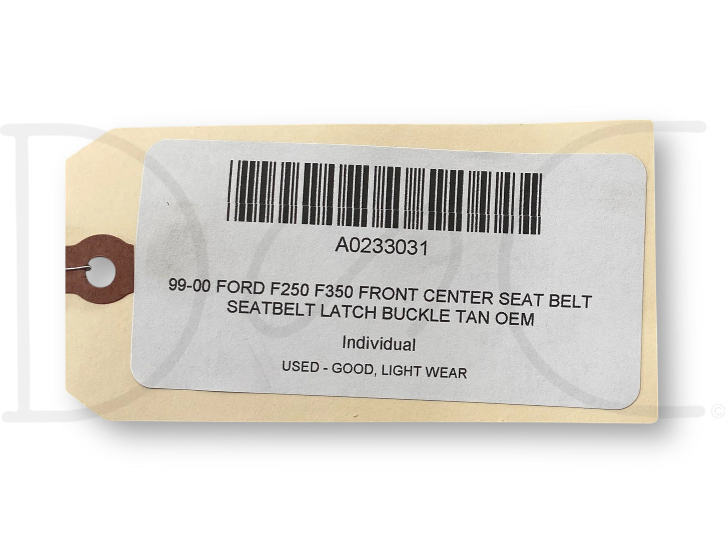 99-02 Ford F250 F350 Rear Back Seat Seatbelt Latch Buckle Tan OE