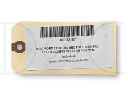 99-07 Ford F250 F350 Bed Fuel Tank Fill Filler Access Door Bm Tan OEM