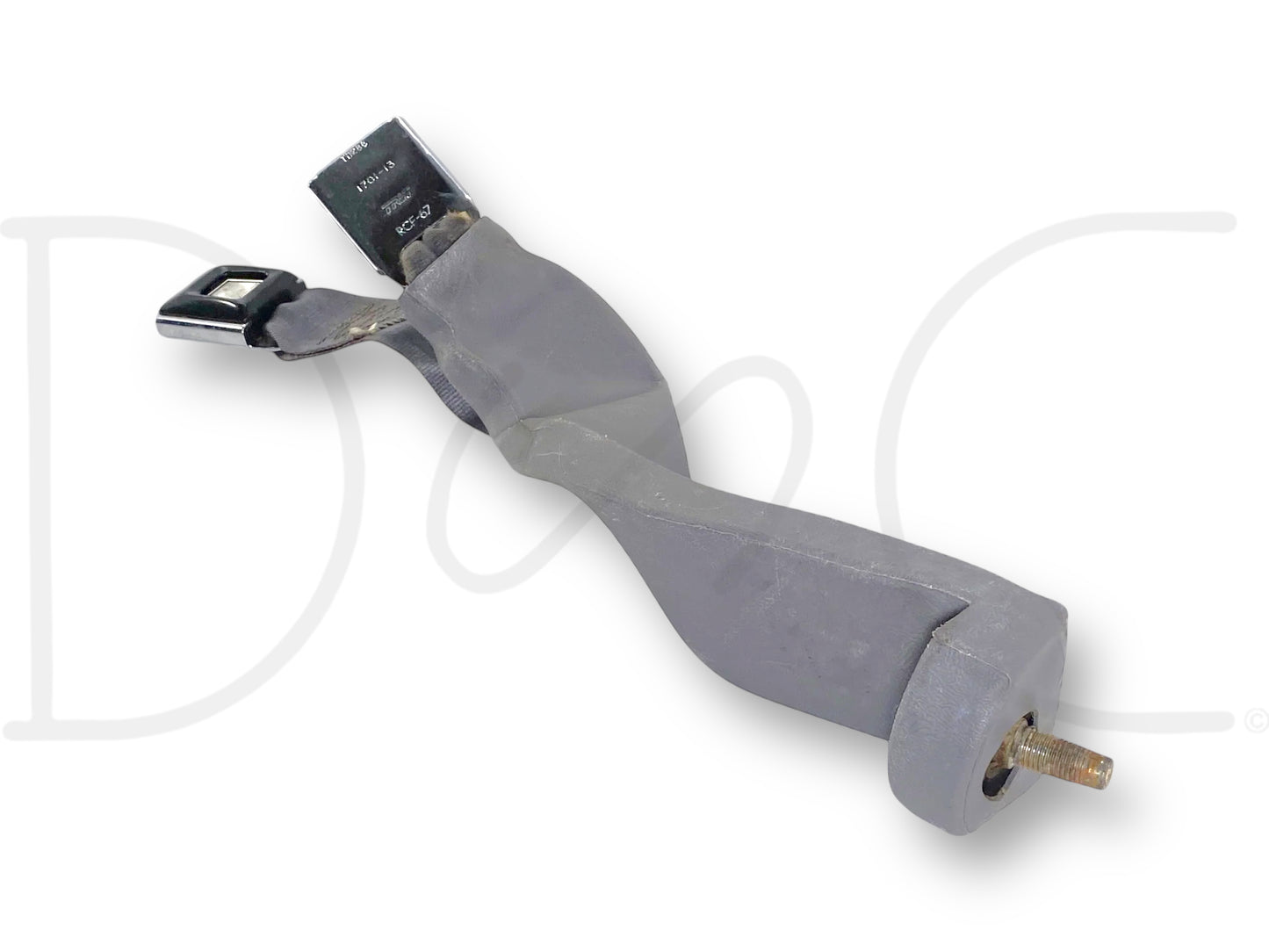 92-97 Ford F250 F350 Front Right & Center Seat Belt Seatbelt Latch Buckle Gray