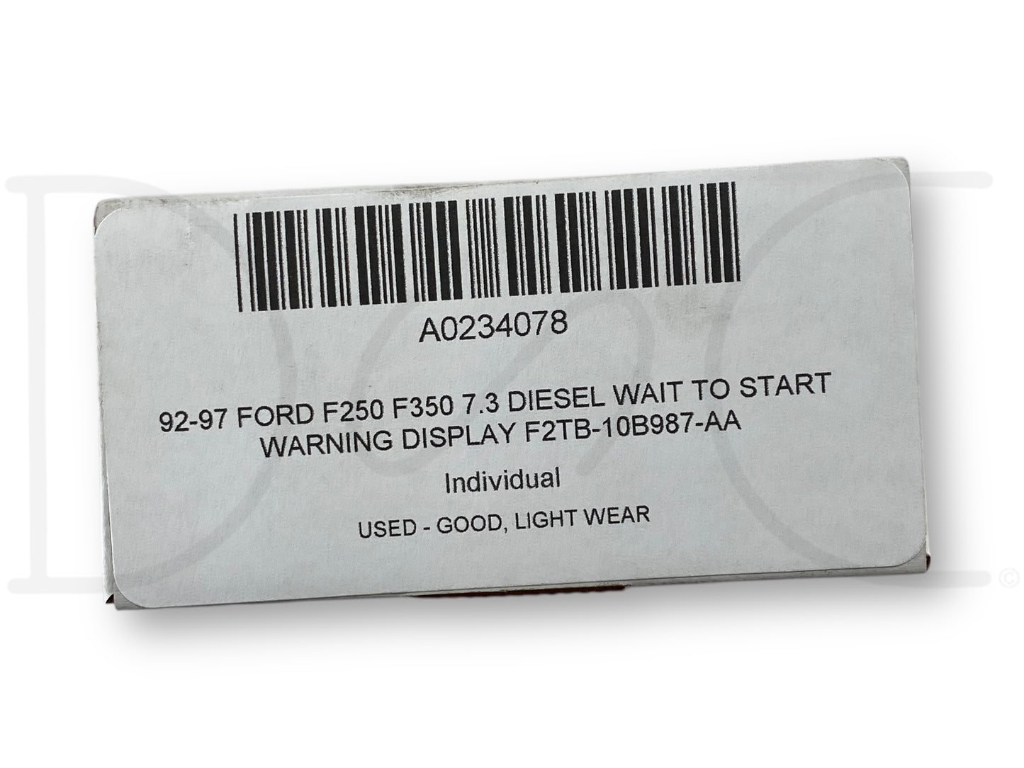 92-97 Ford F250 F350 7.3 Diesel Wait To Start Warning Display F2Tb-10B987-Aa