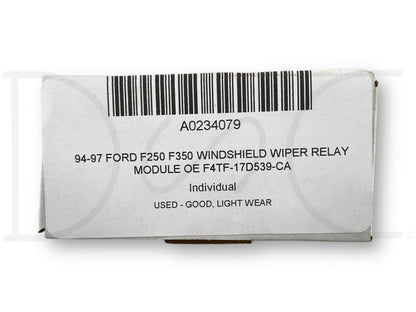 94-97 Ford F250 F350 Windshield Wiper Relay Module OE F4Tf-17D539-Ca