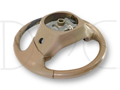 99-02 Ford F250 F350 Steering Wheel W/ Cruise Tan Leather F81A-3F563-Bbw *Blem*