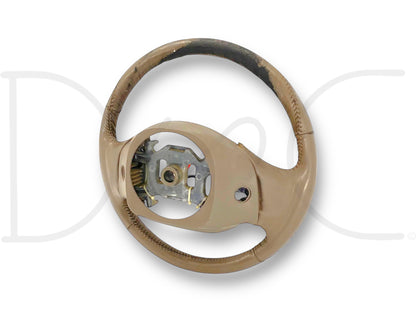 99-02 Ford F250 F350 Steering Wheel W/ Cruise Tan Leather F81A-3F563-Bbw *Blem*