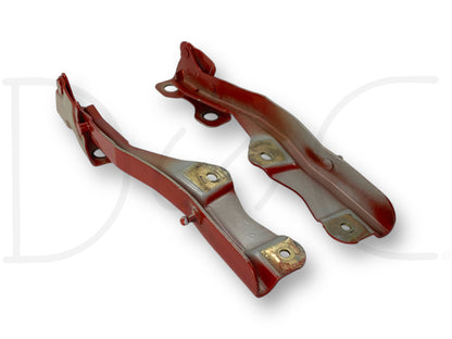 99-07 Ford F250 F350 Super Duty Hood Hinge Set Orange Hood Hinges OE RH LH Pair