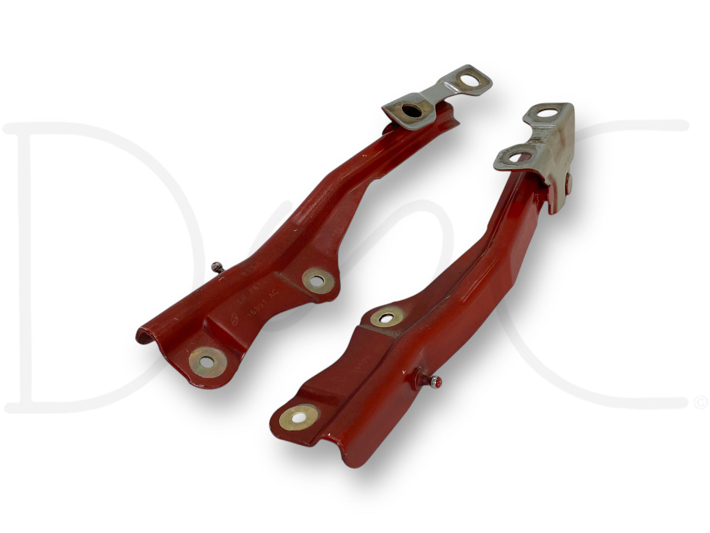 99-07 Ford F250 F350 Super Duty Hood Hinge Set Orange Hood Hinges OE RH LH Pair