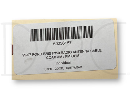 99-07 Ford F250 F350 Radio Antenna Cable Coax AM / FM OEM