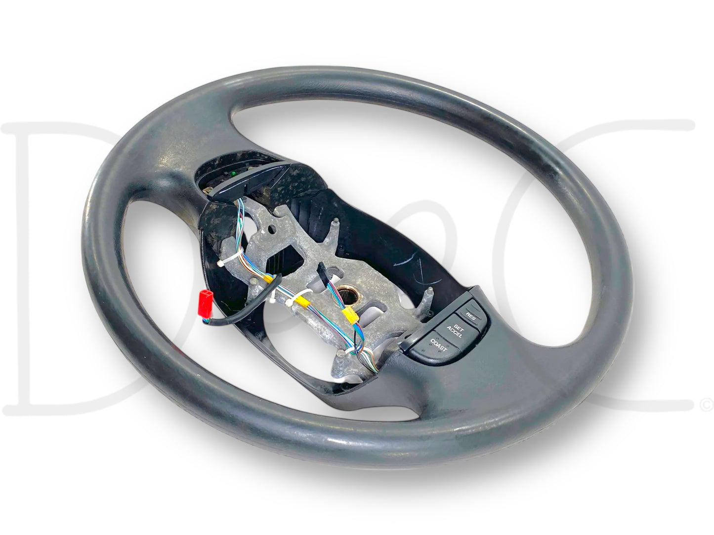 99-02 Ford F250 F350 Steering Wheel W/ Cruise Black OE F81A-3600-Faw *Blem*