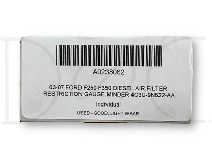 03-07 Ford F250 F350 Diesel Air Filter Restriction Gauge Minder 4C3U-9N622-Aa