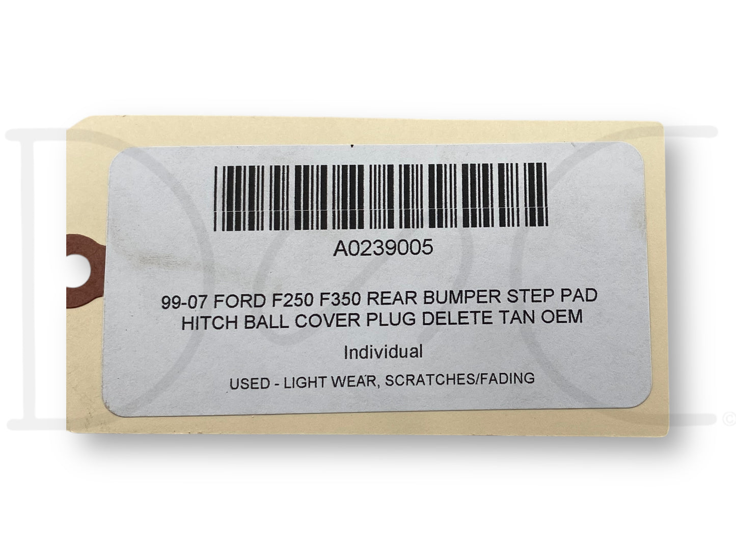 99-07 Ford F250 F350 Rear Bumper Step Pad Hitch Ball Cover Plug Delete Tan OEM