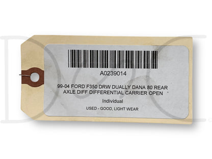 99-04 Ford F350 DRW Dually DANA 80 Rear Axle Diff Differential Carrier Open