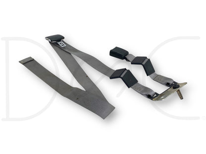 03-07 Ford F250 F350 Rear Back Seat Center Seatbelt Lap Belt Gray OE *Blem*