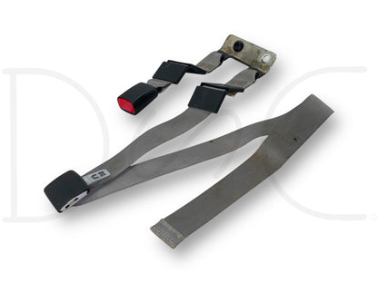 03-07 Ford F250 F350 Rear Back Seat Center Seatbelt Lap Belt Gray OE *Blem*