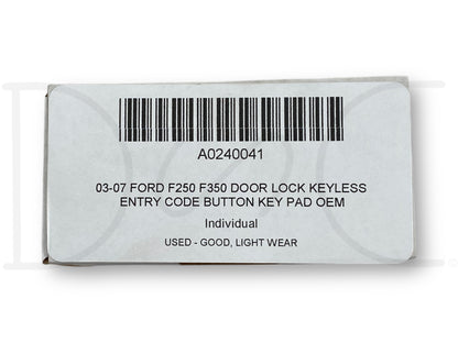 03-07 Ford F250 F350 Door Lock Keyless Entry Code Button Key Pad OEM