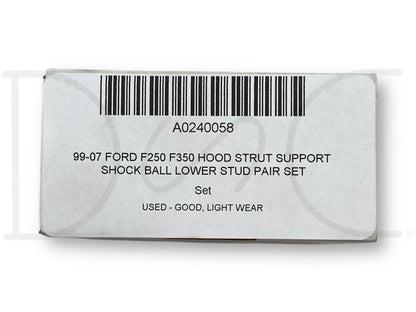 99-07 Ford F250 F350 Hood Strut Support Shock Ball Lower Stud Pair Set