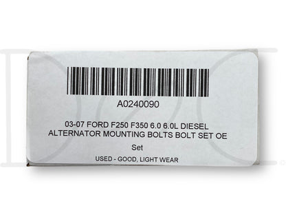 03-07 Ford F250 F350 6.0 6.0L Diesel Alternator Mounting Bolts Bolt Set OE