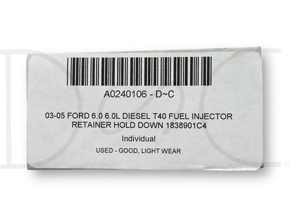03-05 Ford 6.0 6.0L Diesel T40 Fuel Injector Retainer Hold Down 1838901C4