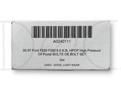 05-07 Ford F250 F350 6.0 6.0L HPOP High Pressure Oil Pump Bolts OE Bolt Set