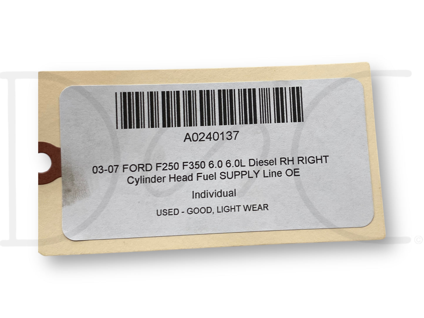 03-07 Ford F250 F350 6.0 6.0L Diesel RH Right Cylinder Head Fuel Supply Line OE
