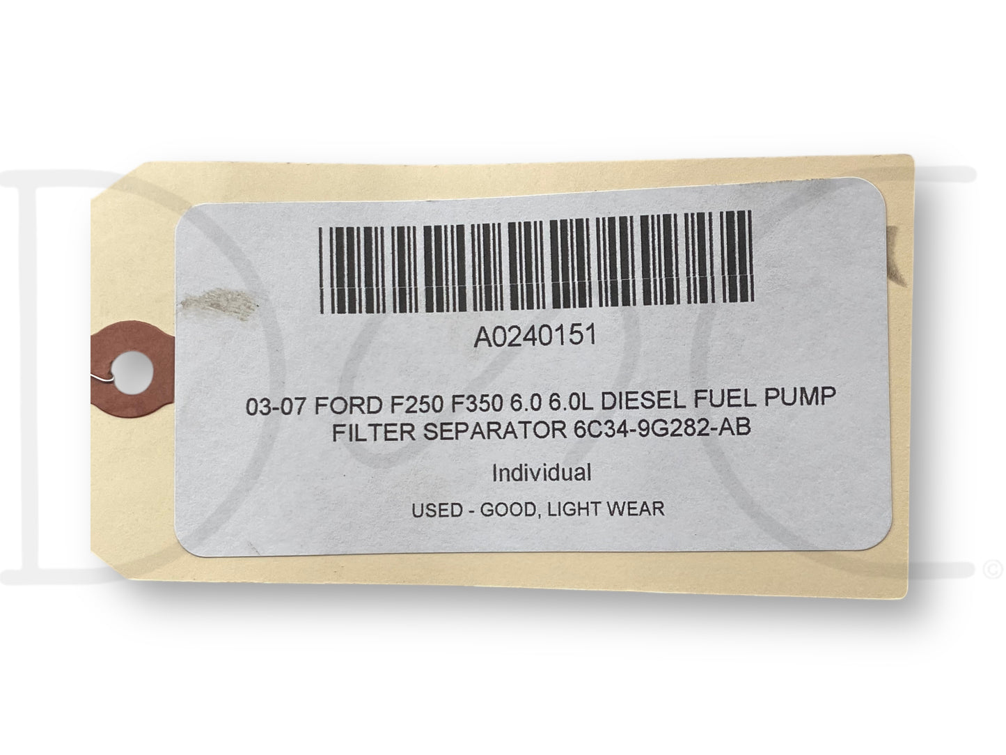 03-07 Ford F250 F350 6.0 6.0L Diesel Fuel Pump Filter Separator 6C34-9G282-AB