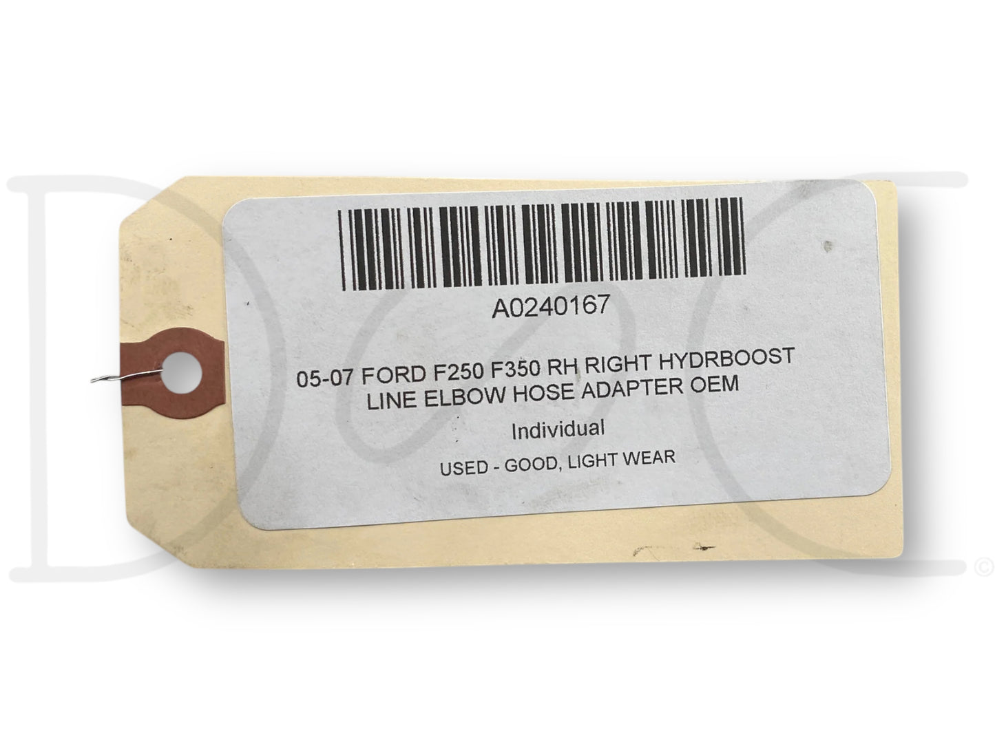 05-07 Ford F250 F350 RH Right Hydrboost Line Elbow Hose Adapter OEM