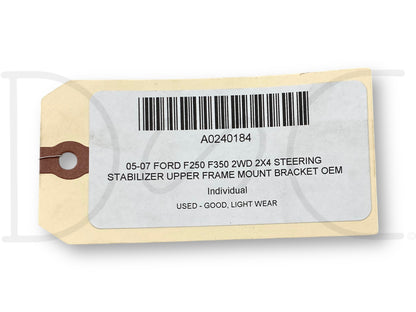 05-07 Ford F250 F350 2WD 2X4 Steering Stabilizer Upper Frame Mount Bracket OEM