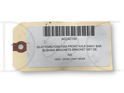 05-07 Ford F250 F350 Front Axle Sway Bar Bushing Brackets Bracket Set OE
