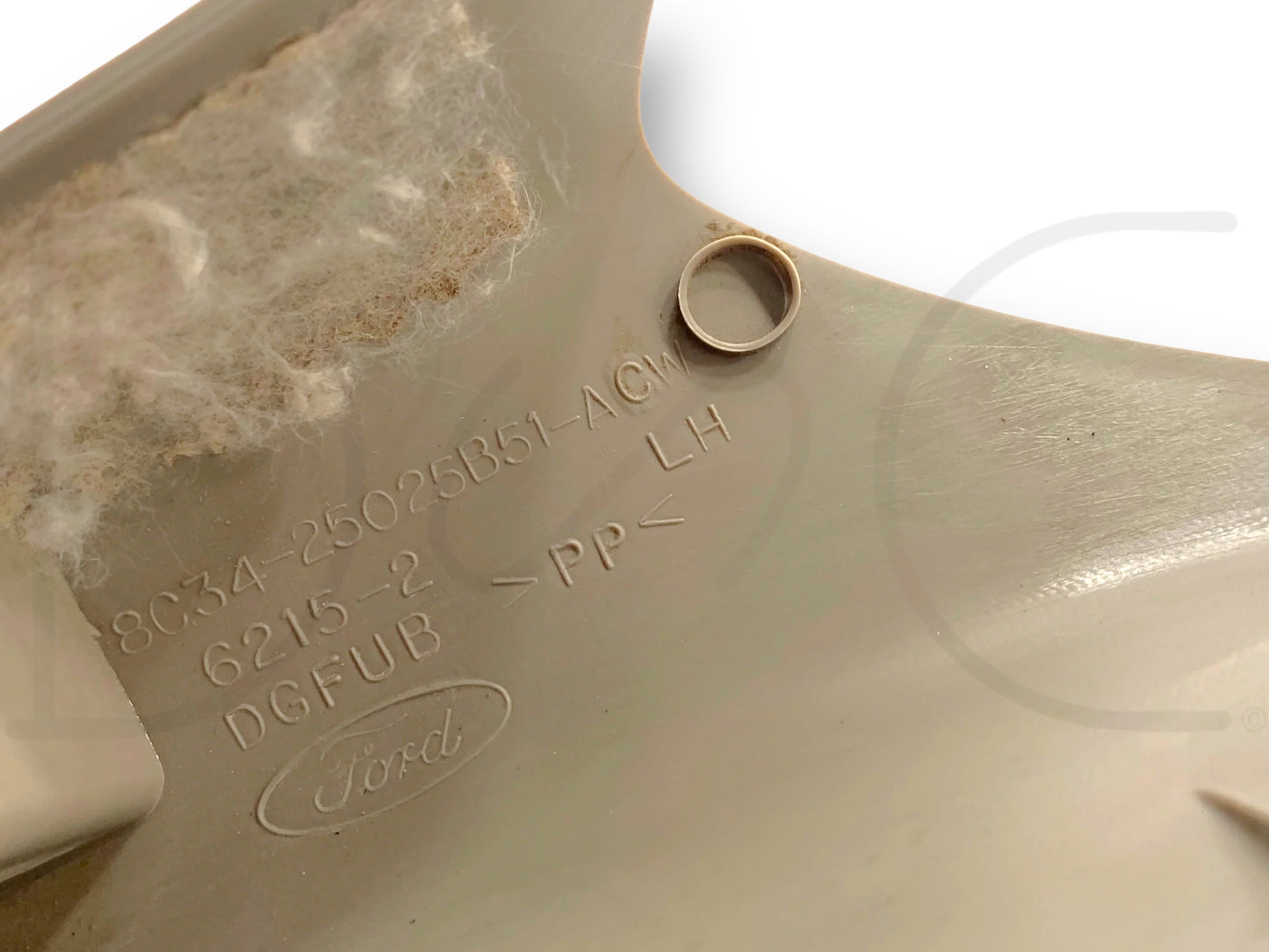 08-10 Ford F250 F350 LH Left Driver A-Pillar Trim W/ Grab Handle Stone OE