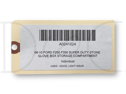 08-10 Ford F250 F350 Super Duty Stone Glove Box Storage Compartment