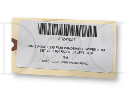 08-16 Ford F250 F350 Windshield Wiper Arm Set Of 2 RH Right LH Left OEM