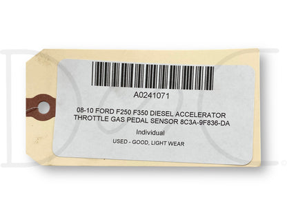 08-10 Ford F250 F350 Diesel Accelerator Throttle Gas Pedal Sensor 8C3A-9F836-Da