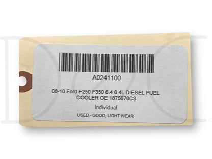 08-10 Ford F250 F350 6.4 6.4L Diesel Fuel Cooler OE 1875678C3
