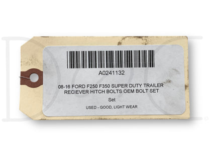 08-16 Ford F250 F350 Super Duty Trailer Reciever Hitch Bolts OEM Bolt Set