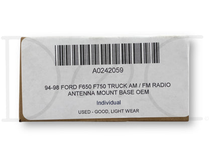 94-98 Ford F650 F750 Truck AM / FM Radio Antenna Mount Base OEM