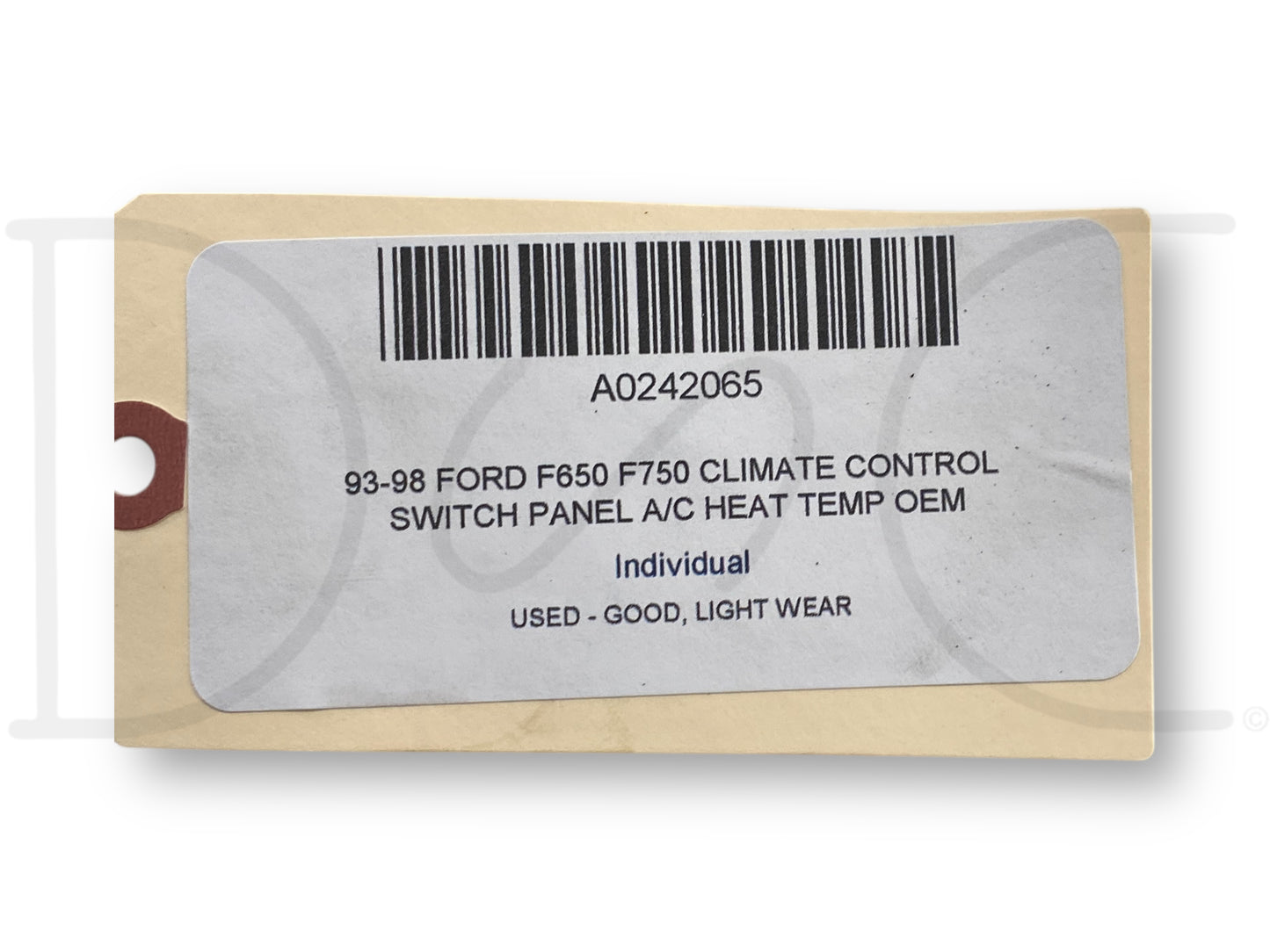 93-98 Ford F650 F750 Climate Control Switch Panel A/C Heat Temp OEM