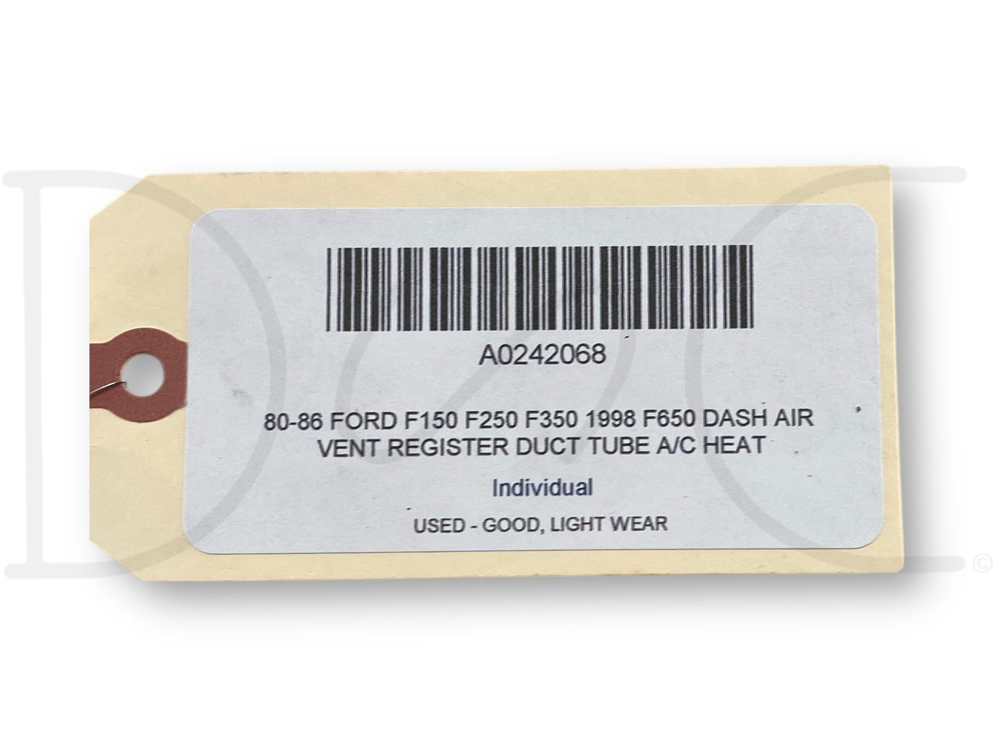 80-86 Ford F150 F250 F350 1998 F650 Dash Air Vent Register Duct Tube A/C Heat